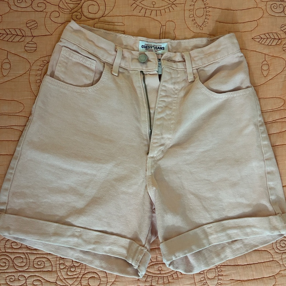 Guess Peach Denim Shorts